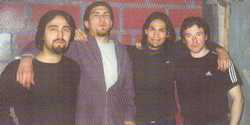 Fabian Ingrassia at the right, and his band